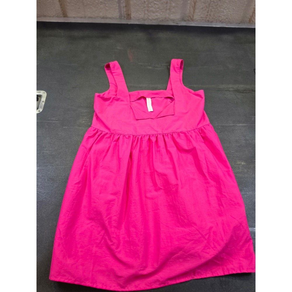 Daily Practice Anthropologie Pink Babydoll Mini Dress Square Neck $108 XS